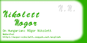 nikolett mogor business card